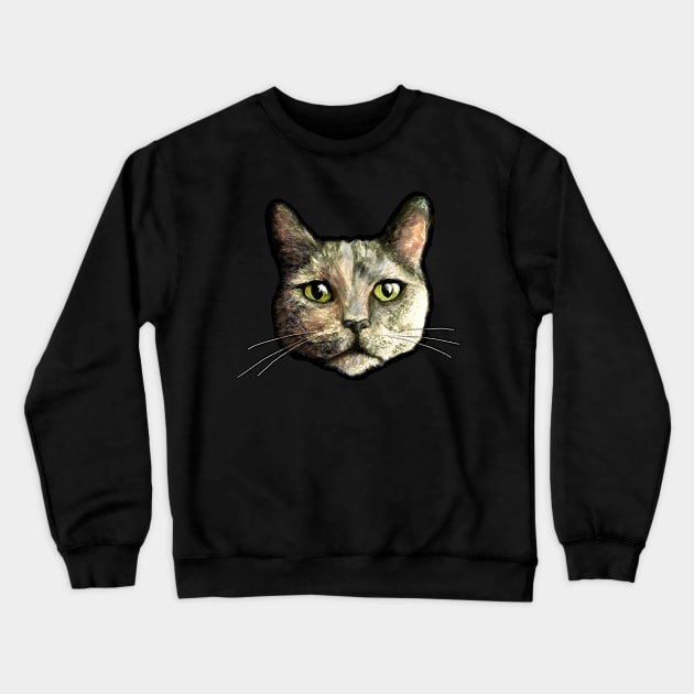 Little meow head Crewneck Sweatshirt by HollandArtz